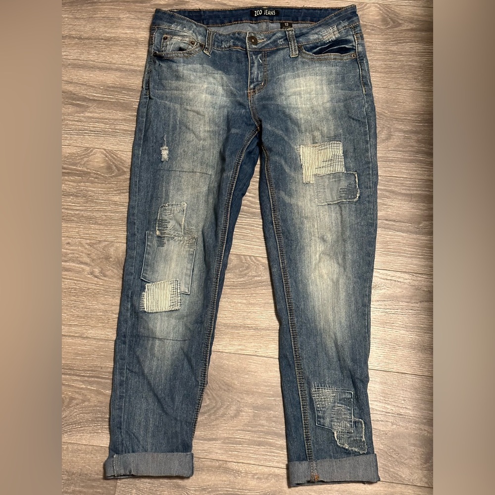 ZCO Jeans Women’s Distressed Patchwork Jeans